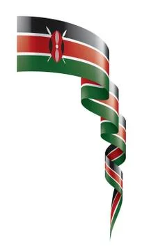 Kenya flag, vector illustration on a white background Stock Illustration