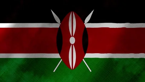 Kenya flag waving background with real fabric texture 動画素材 291916288