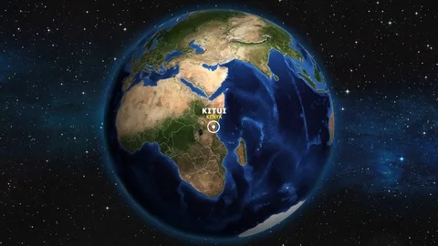 KENYA KITUI ZOOM IN FROM SPACE Stock Footage 115711838