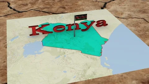 Kenya Map and Kenya Flag Stock Footage 275194099