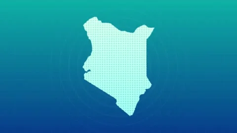 Kenya map animation, Glowing neon Kenya map animation background. country territ Stock Footage 318448286