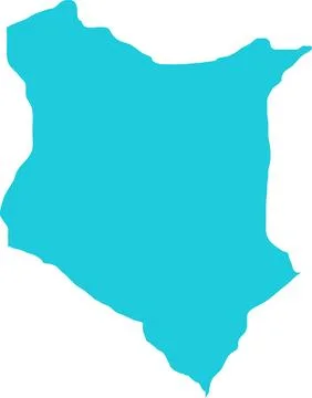 Kenya MAP in Blue, Country Map, Kenya, Border Map, Border line of Kenya, Ge.. Illustrazione stock
