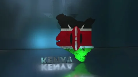 Kenya Map Stock Footage 283078393