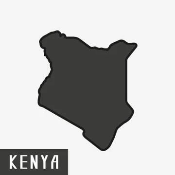 Kenya map. Stock Illustration