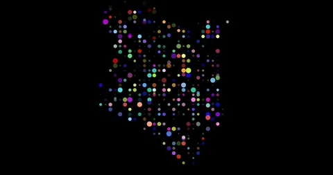 Kenya map made of flowing digital particles Stock Footage 314775682
