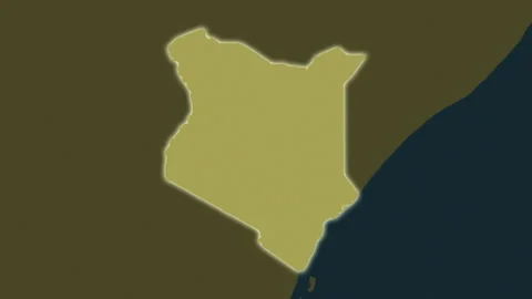 Kenya map - solid. Glow. Pattern. Stock Footage 241733821