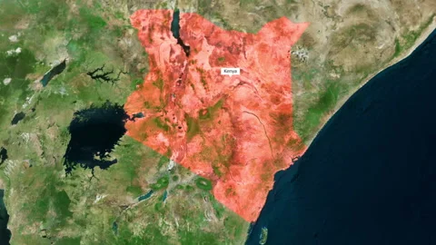 Kenya Map Zoom Stock Footage 158855989