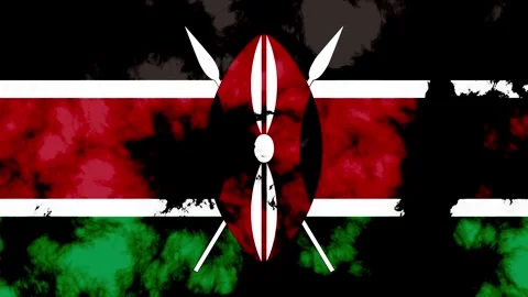 Kenya national flag background animation Stockbeeldmateriaal 291613643