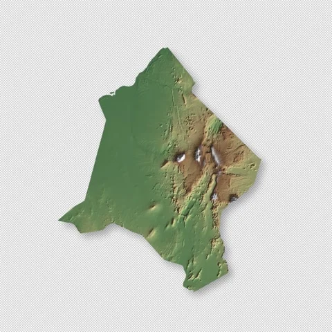Kenya Rotating 3D Relief Map Seamless Loop, Alpha Channel 4K 스톡 동영상 340712049