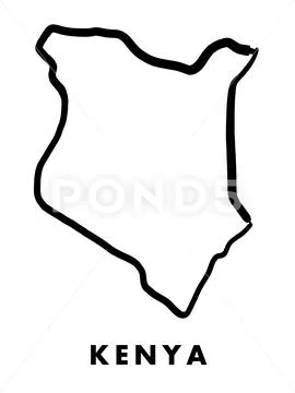 Brazil Map Outline - Smooth Simplified Country Shape Map Vector
