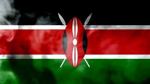 Kenya smoke waving flag 動画素材 98346554
