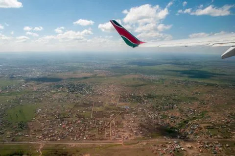 Kenya view from the plane Stock Photos