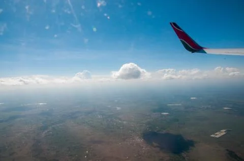 Kenya view from the plane Foto stock