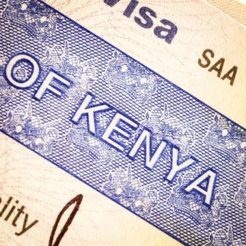 Kenya visa Foto stock
