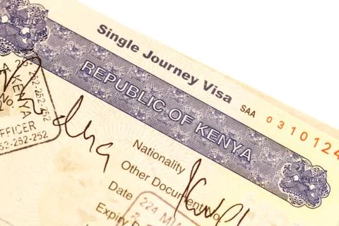 Kenya visa Stock-Fotos