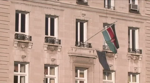 Kenyan Embassy Video stock 1010476