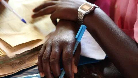 Kenyan school pupils studying. Stock Footage 138147445