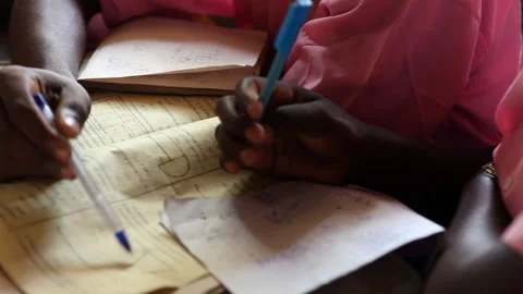 Kenyan School Students Studying doing School work Stock Footage 138147451