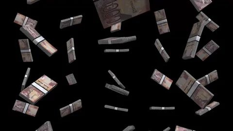 Kenyan Shilling Falling Animation Stacks Of Money Stock Footage 265709721