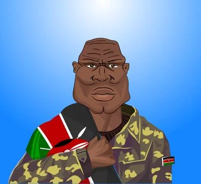 Kenyan soldier Stock Illustration