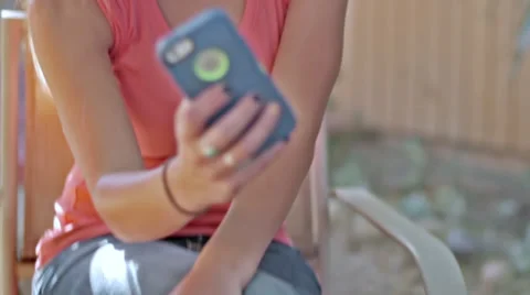 Kenzie phoneleft Stock Footage 32597040