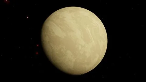 Kepler-62 e Habitable Zone Exoplanet 8K Space Render 库存插图