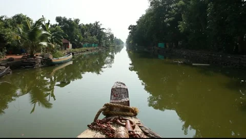 Kerala backwaters-Alappuzha Stock Footage 10894450