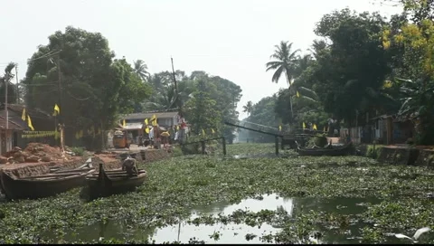 Kerala backwaters-Alappuzha Stock Footage 10895327