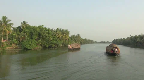 Kerala backwaters scene s. Stock Footage 24547127