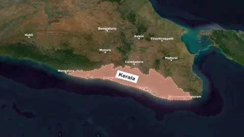 Kerala Map Animation. Stock Footage 282072868