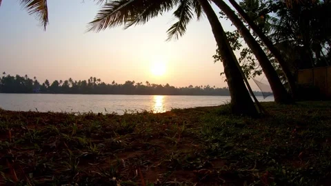 Kerala Sunset, Timelapse. Hd Stock Footage 139745658