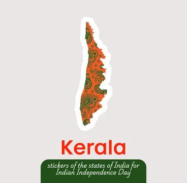Kerala unique vector sticker! Stock Illustration