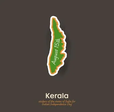 Kerala vector sticker Stock Illustration