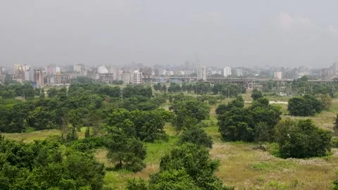 Keraniganj Jhilmil Land Plot Project Overlooking Dhaka City, Bangladesh Stock Footage 327918331