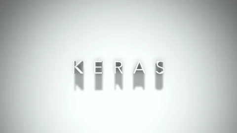 Keras 3D title animation with shadows on a white background Stock Footage 297021084