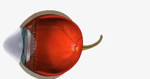 Keratoconus is an eye disease that affects the structure of the cornea. Stock Illustration
