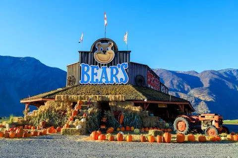 Keremeos Fruit Stand Pumpking Patch Farmers Market Stock Photos