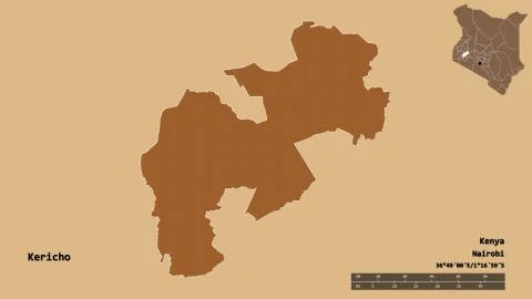 Kericho, county of Kenya, zoomed. Pattern Stock Illustration