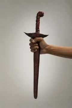 Keris on grey background Stock Photos