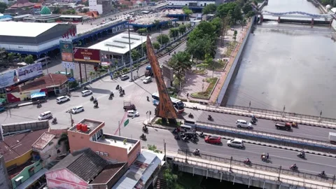 KERIS MONUMENT AT SOLO, CENTRAL JAVA Stock Footage 235561564