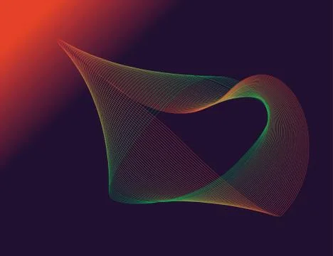 Kermesinus background,stylized wave Stock Illustration