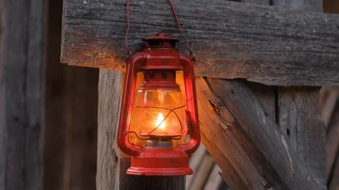 Kerosene lamp close up Stock Footage 121923837