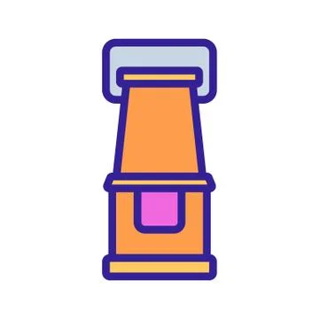 Kerosene lamp with handle icon vector outline illustration Illustration