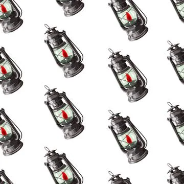Kerosene lamp 库存插图