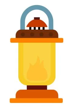 Kerosene lamp vector flat isolated Stock Illustration