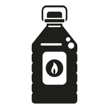 Kerosene plastic bottle icon simple vector. Handle gas drop Illustration