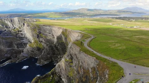 Kerry Cliffs in Ireland Stock Footage 119676815