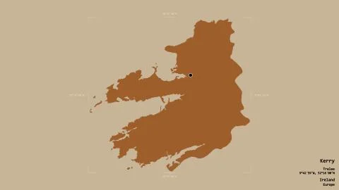 Kerry - Ireland. Bounding box. Pattern Stock Illustration