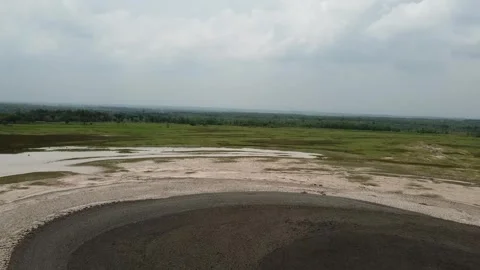 The Kesongo mud volcano area: The foreground Stock Footage 279754786