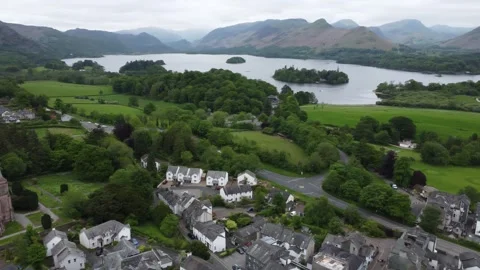 Keswick, clockwise panning shot Stock Footage 242160452